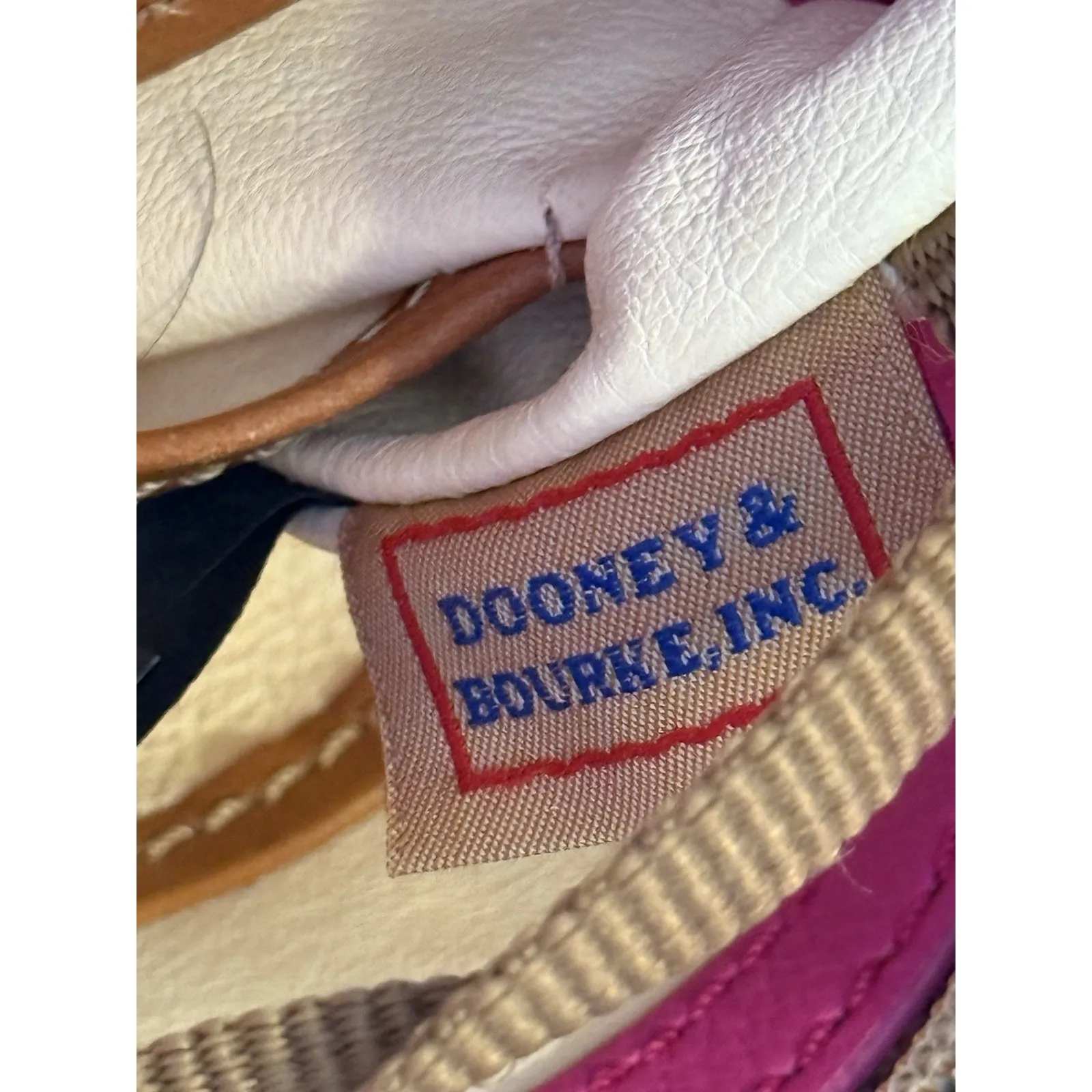 DOONEY & BOURKE Raleigh Pink Roxy Luxury Designer Leather Crossbody Bag - Image 13