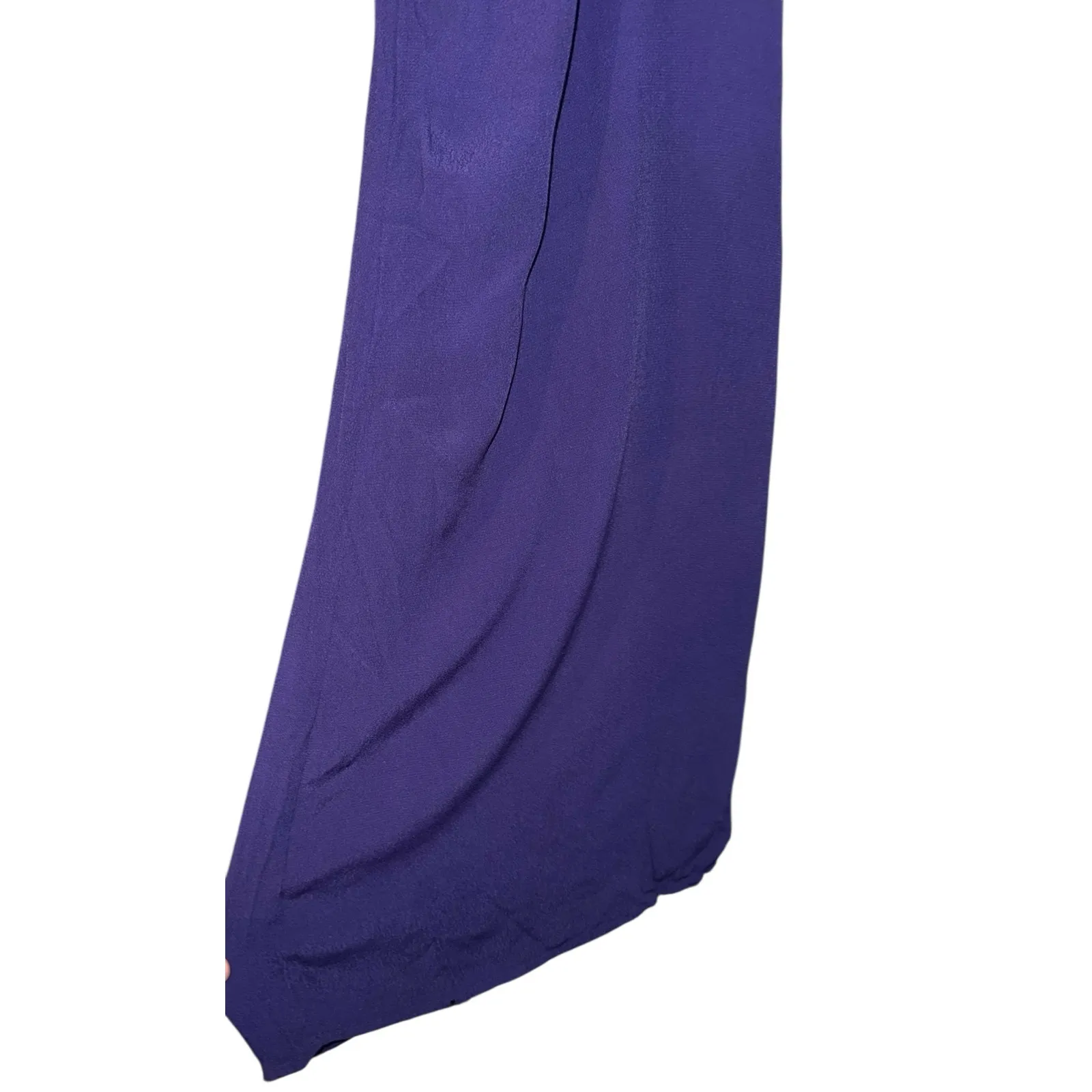 Maeve Anthropologie Purple Overall Jumpsuit Suspender Wide Leg Sz 0 Boho *Flaw* - Image 4