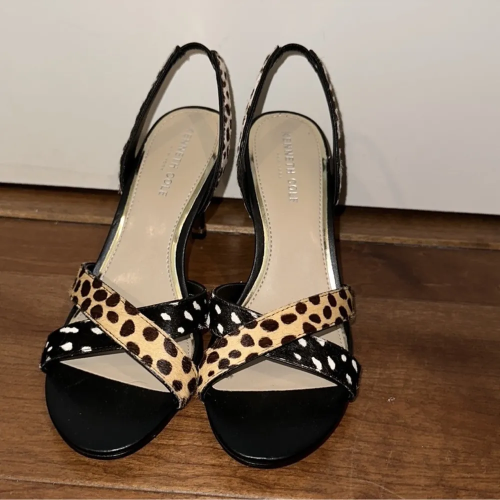 Kenneth Cole Black & Cheetah Print Heels - Image 4