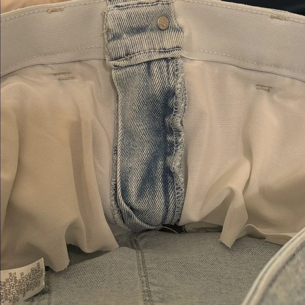 Democracy Ab’Solution Straight Cropped High Waist Jean Sz 14 Light Wash Stretch - Image 5