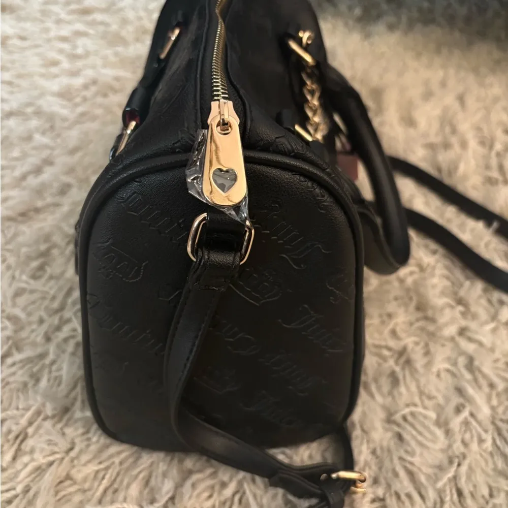 NWT  Liquorice Black “I’m Not Your Babe” Satchel Bag with Charms - Image 4