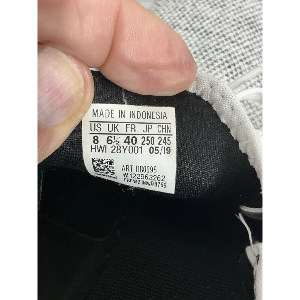 Womans Adidas Cloud foam Comfort 8.5 Lace Up Black White Running Sneakers - Image 6