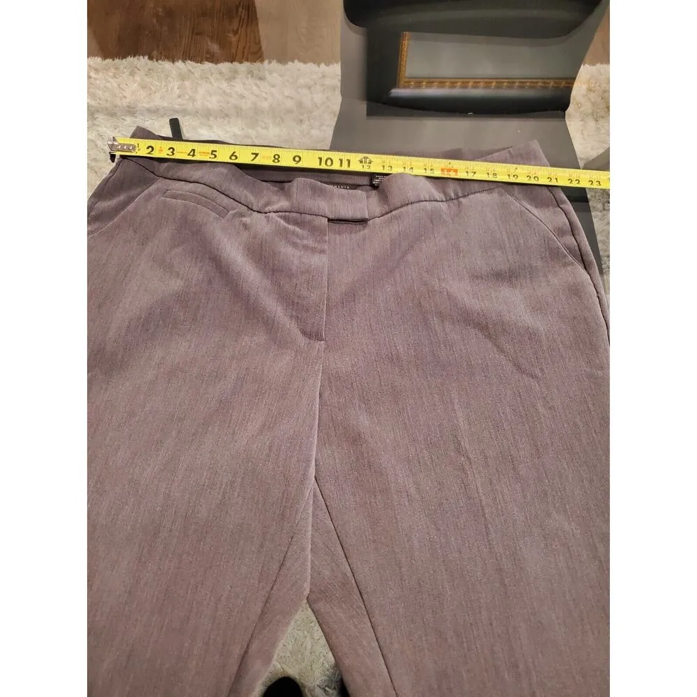 Investments Women's Gray Polyester Mid Rise Straight Legs Dress Pant 20W - Image 9