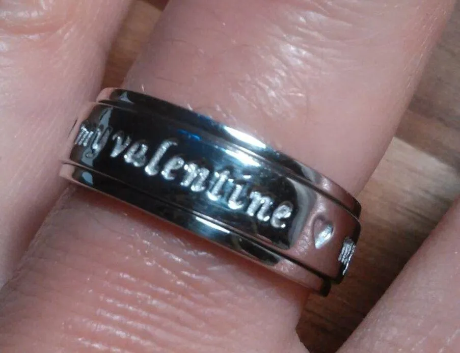 My Valentine Sterling Silver Spinner Band Ring (Size 9) - Image 3
