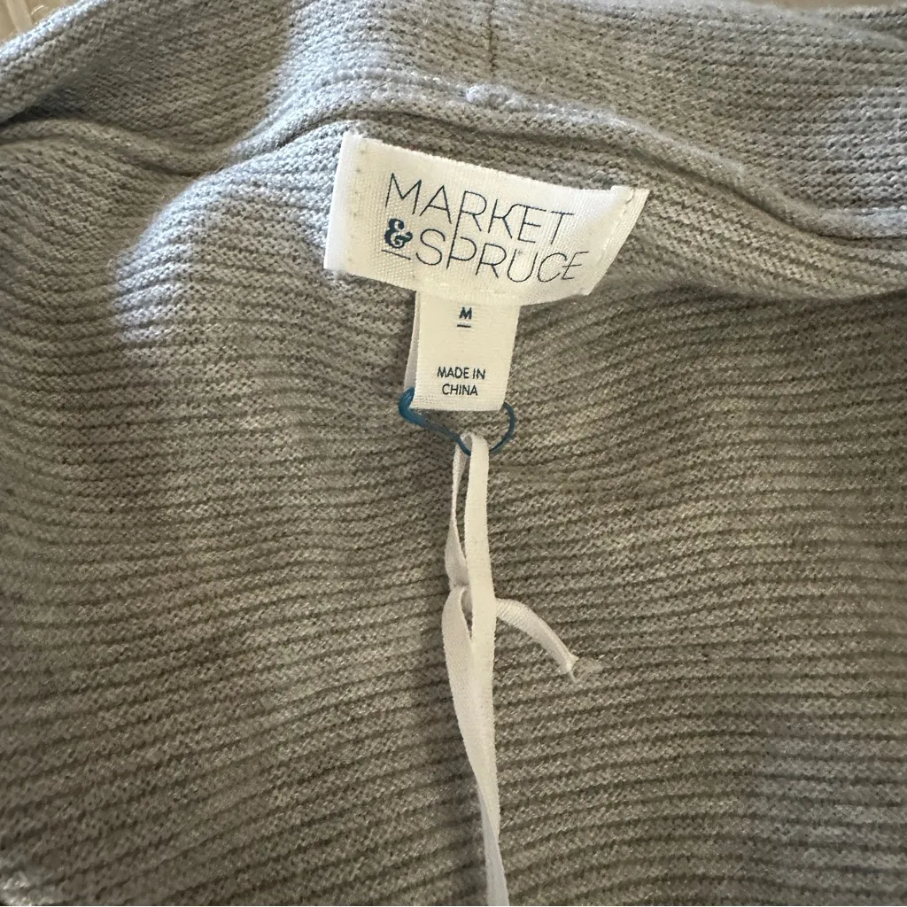 Market & Spruce Medium Celesta Color Block Stripe Waterfall Cardigan Open - Image 9