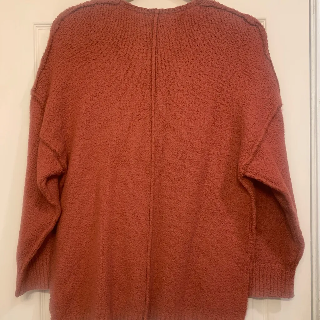 Peach Love California Rust Orange Large Knit Sweater. 2976-Hg - Image 5