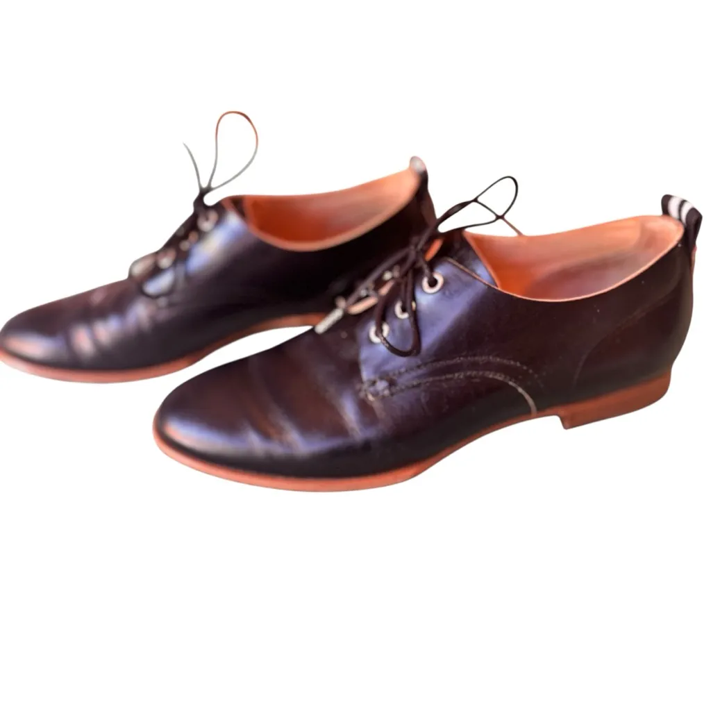 Rag & Bone Audrey Black Leather Lace Up Oxford Shoes Womens 6.5 EU 36.5 Portugal - Image 9