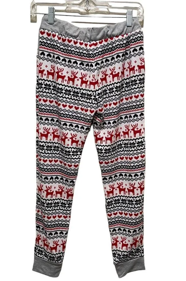 Heimish USA Reindeer Christmas Sweater Jogger Pants Size Medium - Image 4