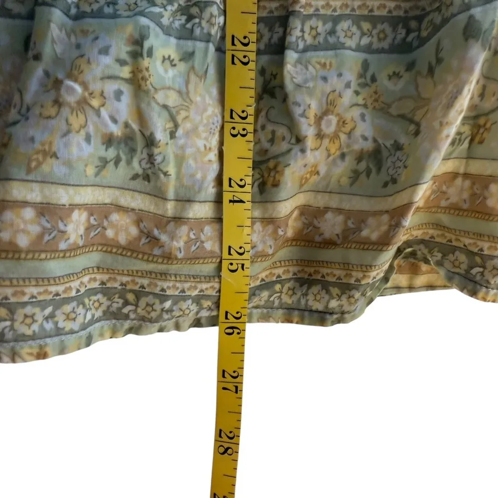 American Eagle AE Tiered‎ Green Floral Mini Dress Small Cottagecore Fairy Boho - Image 9