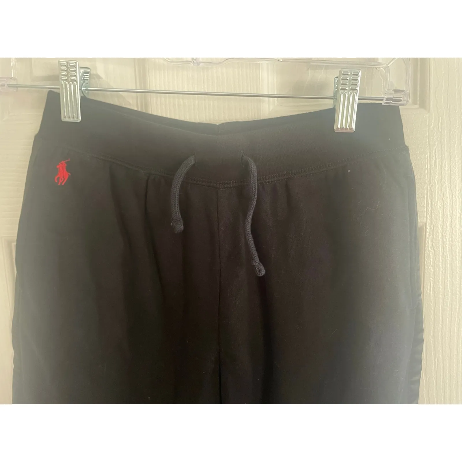 Polo Ralph Lauren Black Sweats w/ Ribbon Tuxedo type Trim on pant side seam, A64 - Image 2