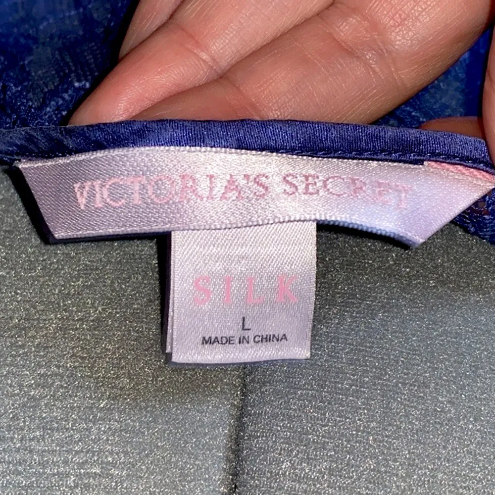 Victoria Secret purple Silk babydoll lingerie top - Image 3