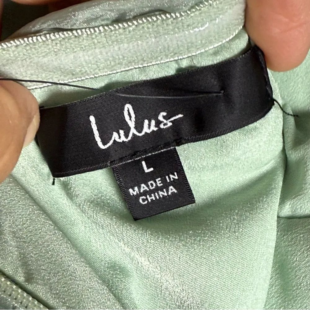 Fairytale design sage green organza strapless dress SZ:L - Image 12