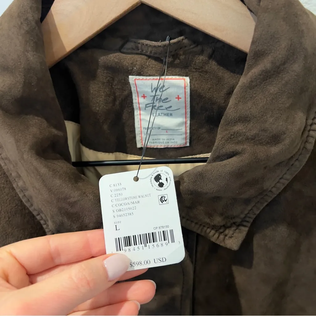 NWT Free People Free People x Yellowstone Suzy Suede Jacket in Brown - Image 13