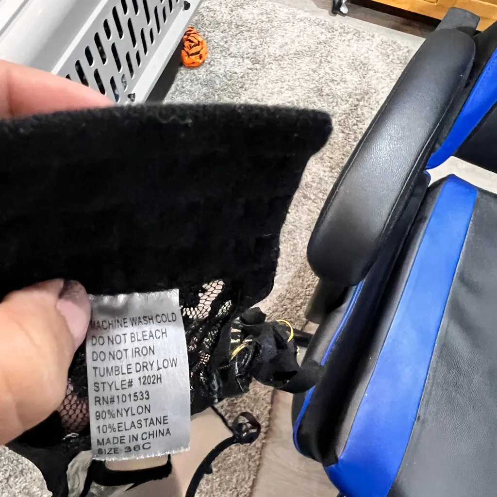 Leopard Print Lace Bra Black Size undefined - Image 3