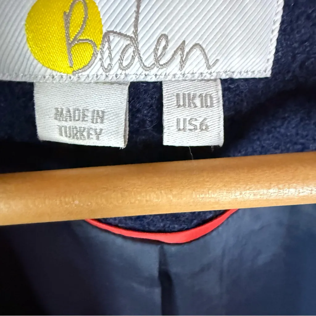 Boden Womens Wool Size US‎ 6 Blue Blazer Preppy Office Career Wear - Image 2