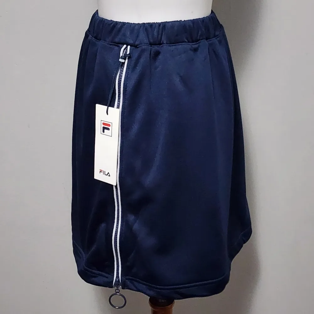 Fila Violeta Navy Sporty Logo Mini Skirt Size Medium - Image 4