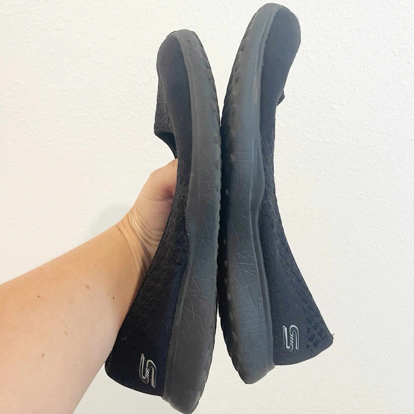 Sketchers Womens Comfort Shoe Size 8 Black Slip On Memory Foam Air Cooled Comfy - Image 7