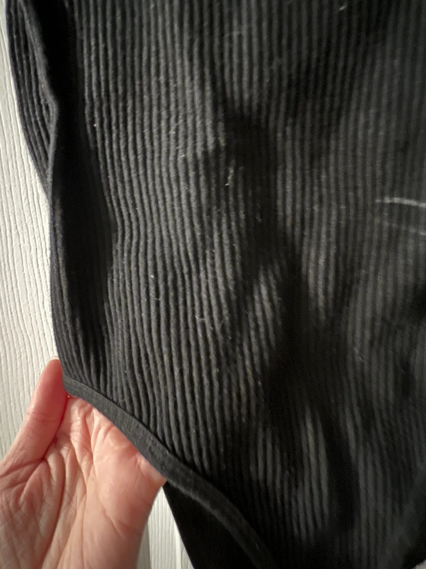 Black Ribbed Bodysuit Size M - Image 6