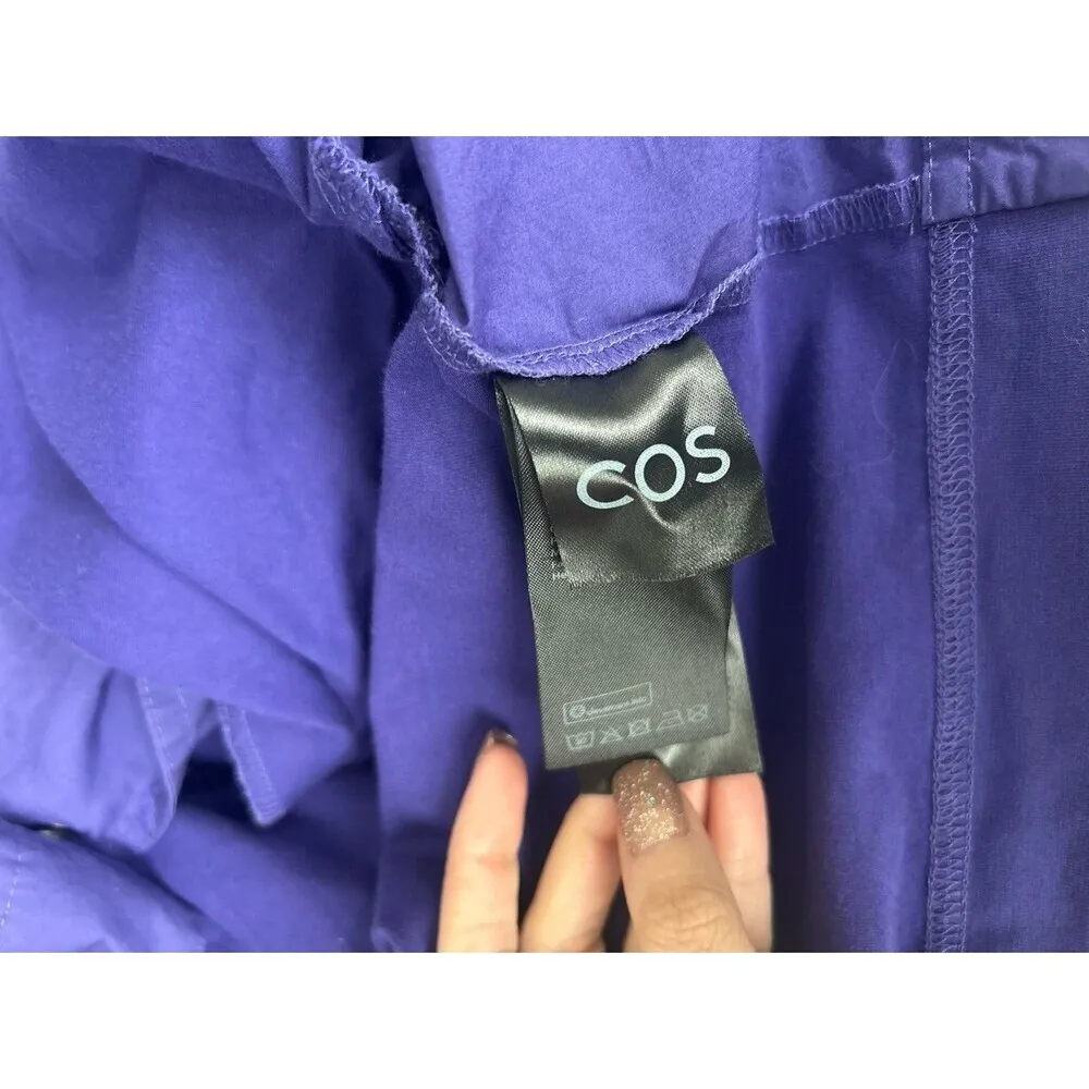 COS Women's Collared Shirt Dress With Pockets Short Sleeves XS - Image 7