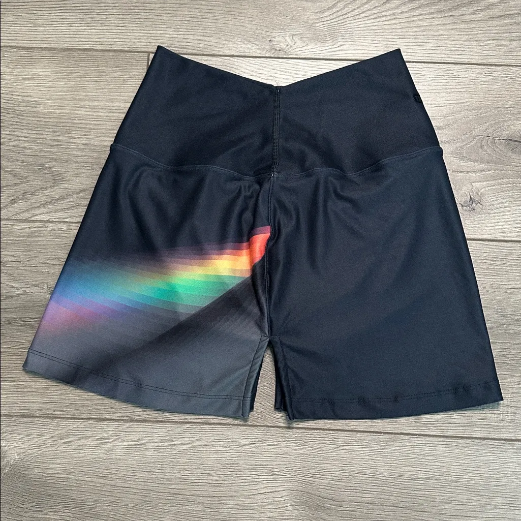WITH Wear It To Heart High Rise Active Tennis‎ Skirt Skort Rainbow Black Size XS - Image 3
