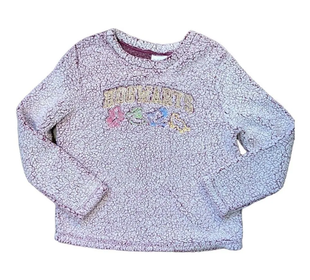 Wizarding World Harry Potter Purple Teddy Long Sleeve Sleepwear Size Medium - Image 15