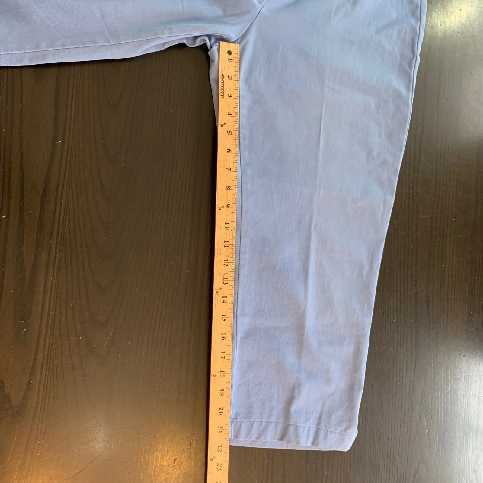 Dockers Stretch Stain Defender Women's Blue Cotton Blend Cropped Pants Size 12 - Image 7