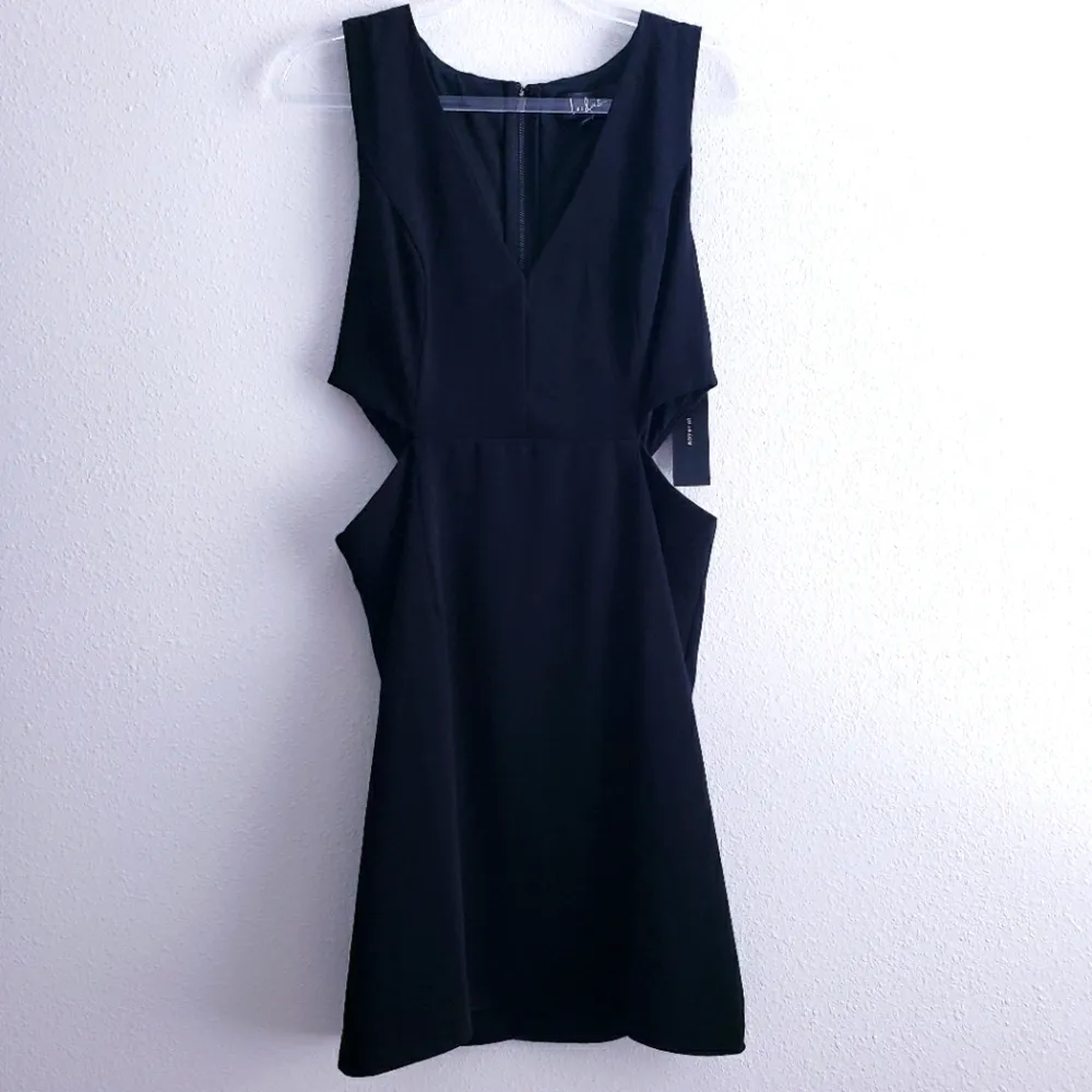 Lulu's Hourglass Midnight Open Side Sleeveless Mini Dress Black Size L - Image 2