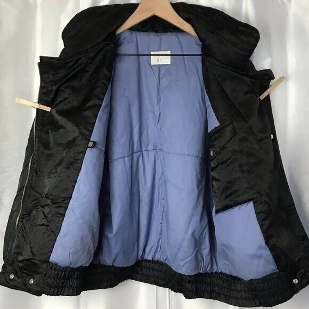 Vintage Bogner Ski Jacket Size 10 Black Satin 90s Retro Apres Ski Snow Resort - Image 7