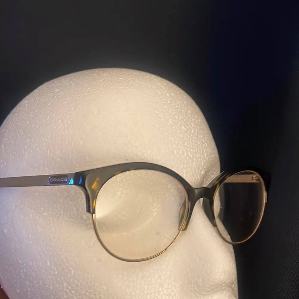 Coach frame woman RX prescription metal round tortoise brown gold round eyewear - Image 7