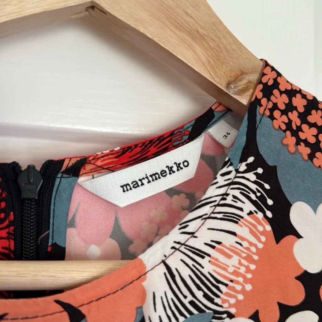 Marimekko Absidi floral midi dress Red Size 4 - Image 7