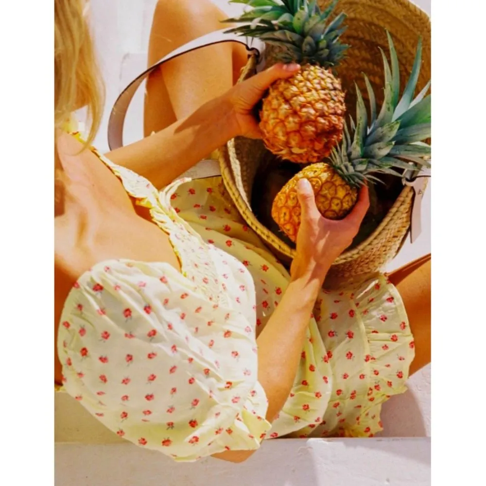 NEW Faithfull Sage Mini Dress Santa Maria Floral Puff Sleeve Fit & Flare Skater - Image 5