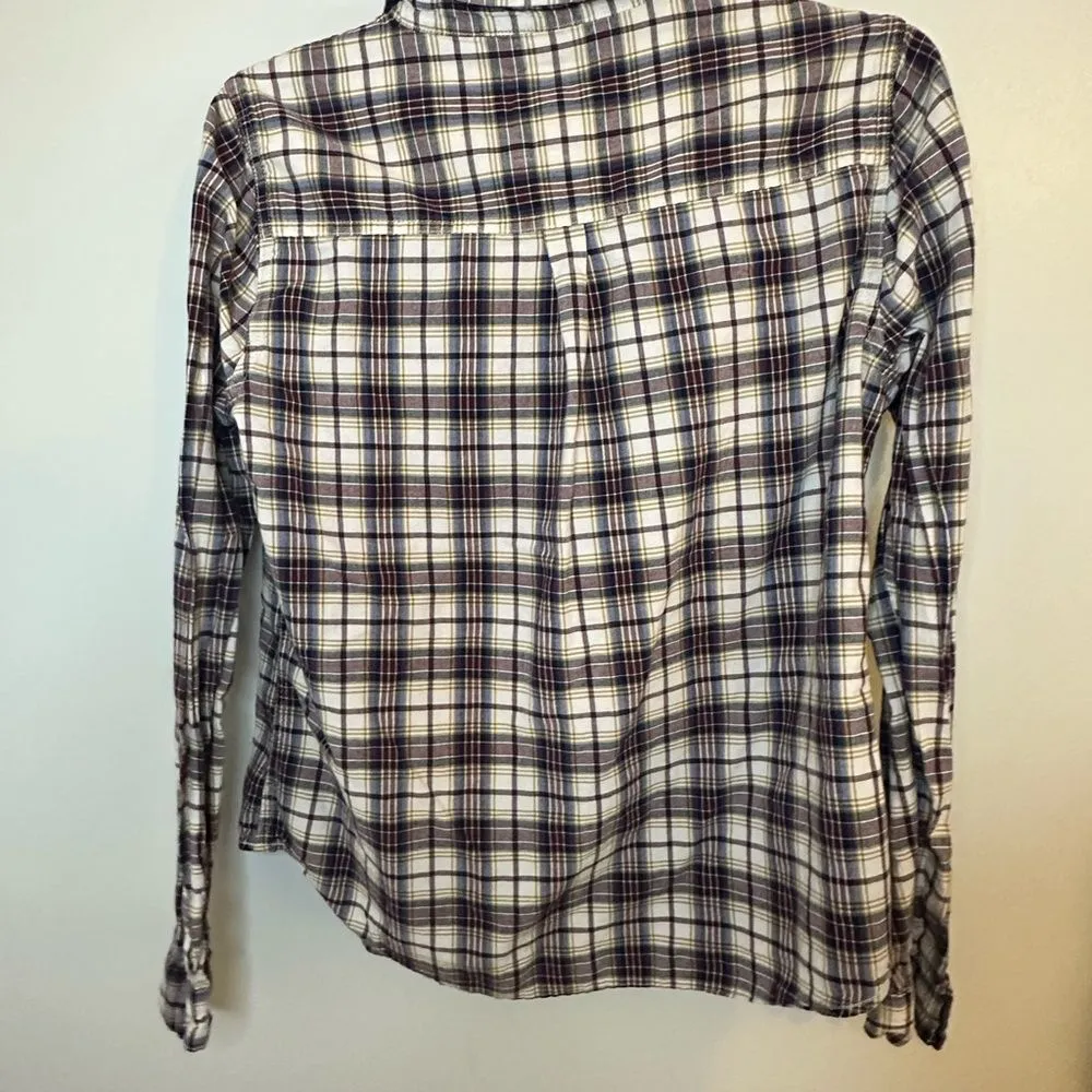 Forever 21 Button Down Plaid Long Sleeve Shirt Size Large - Image 4