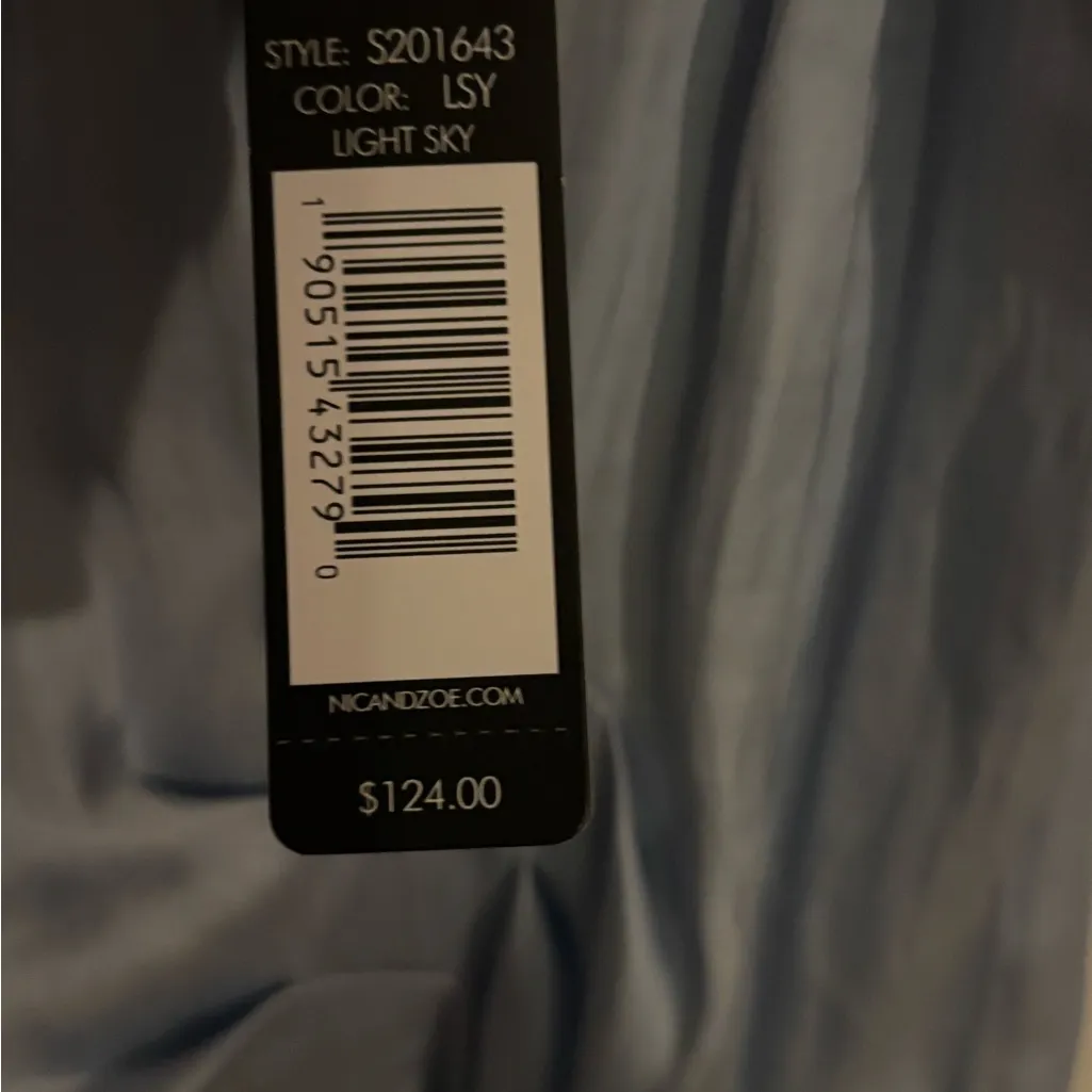 NWT NIC & ZOE light blue faux wrap sleeveless top. Size‎ small. - Image 6