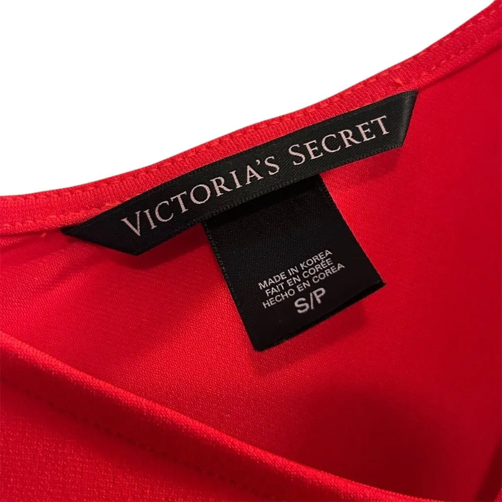 Victoria's Secret Women's XS Red Draped Neckline Dress Flawed Hemline - Image 7
