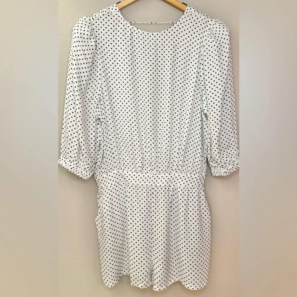 WeWoreWhat Ivory and Black Polka Dot Dress - Image 4