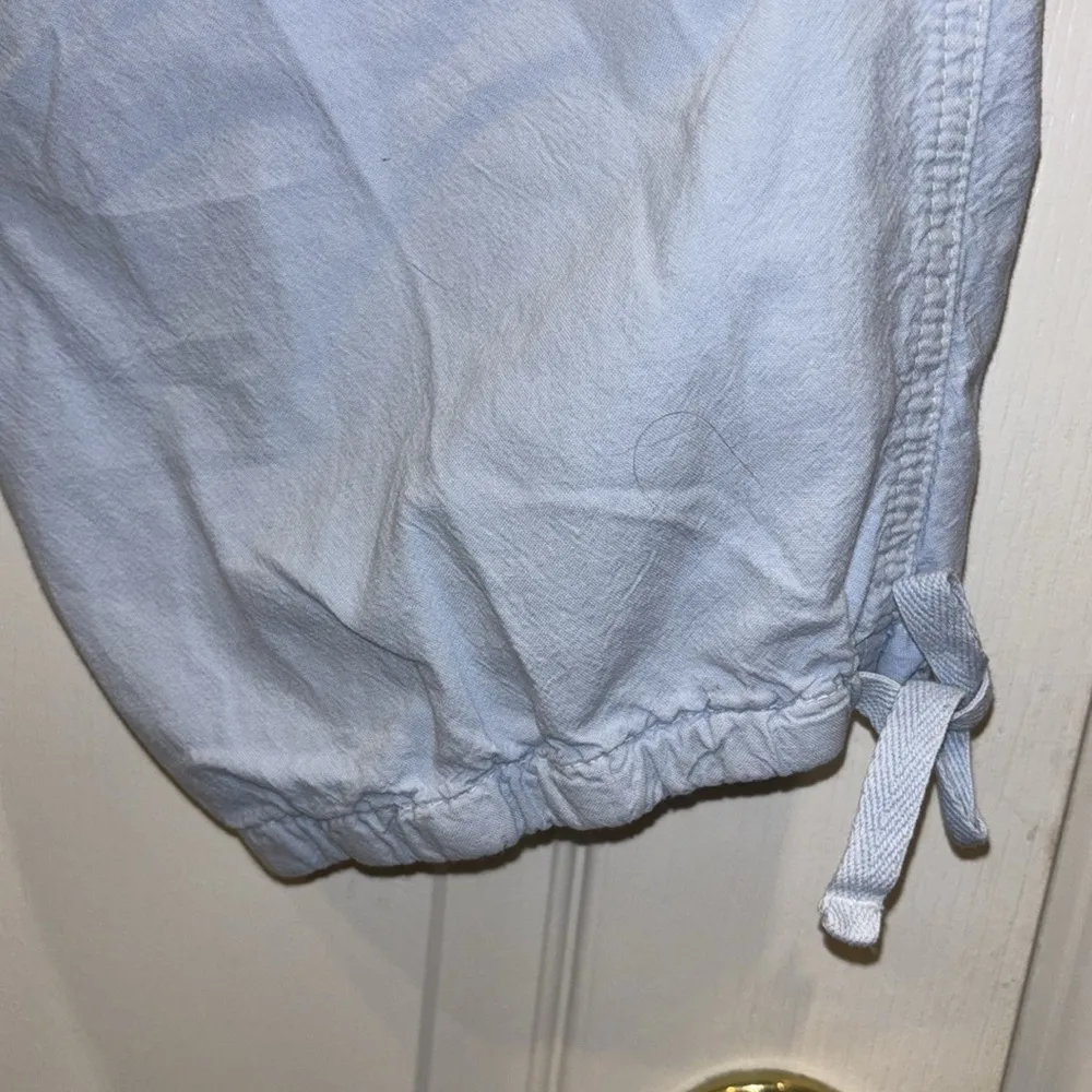 KAREN SCOTT..LIGHT BLUE CAPRI PANTS 2 POCKETS ON SIDE DRAW STRING WAIST LARGE - Image 7