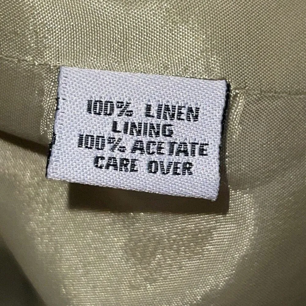 Trousers Etc.‎ Womens Linen Blend Button Front Notch Blazer Size 10 Green - Image 7