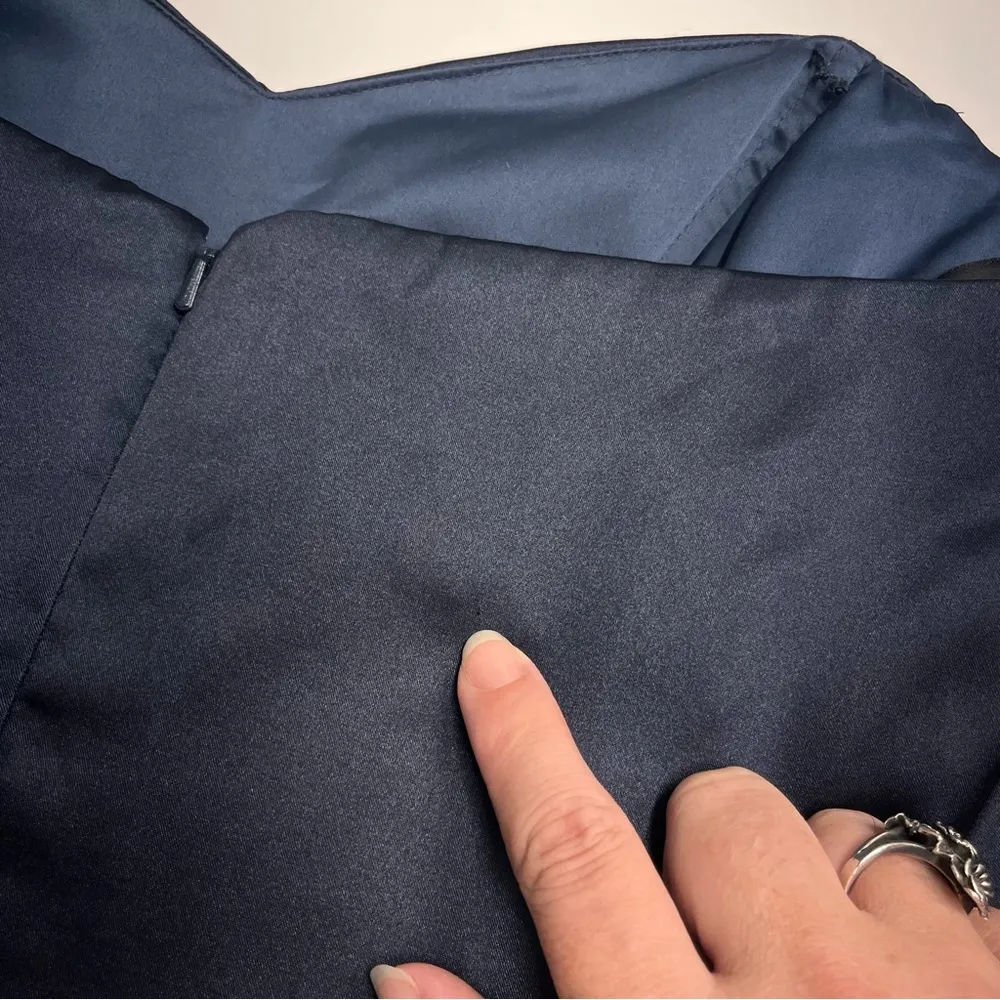 Imperfect Social Bridesmaids sample dress midnight blue sweetheart strapless 14 - Image 5