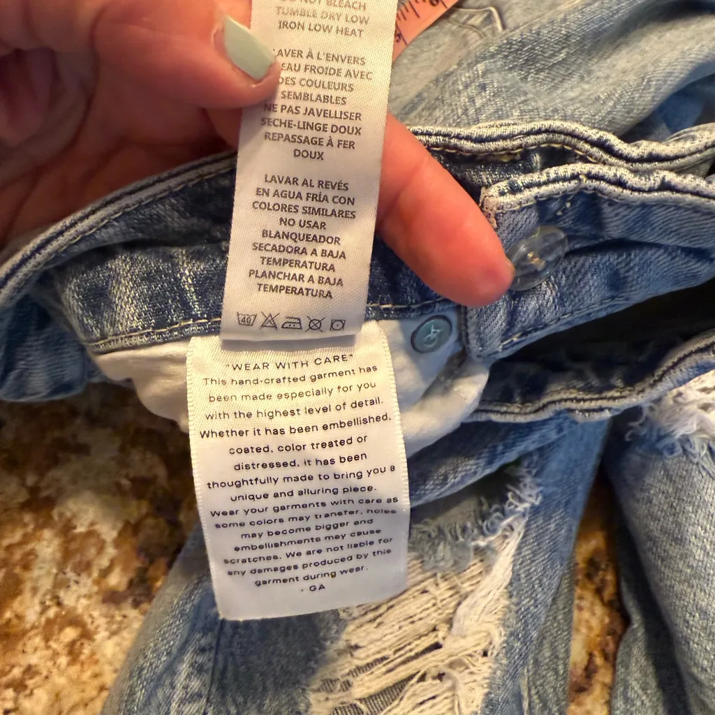 GOOD AMERICAN Women Blue Distressed Curve Skinny High Waist Jeans 10/30 - Image 6