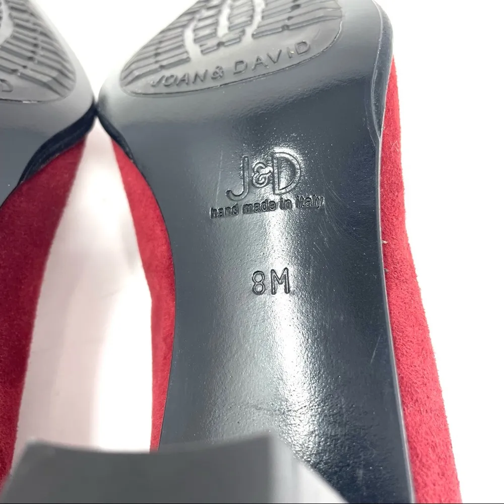 JOAN & DAVID brick red suede heels, NWOT, made in Italy, size 8 - Image 11