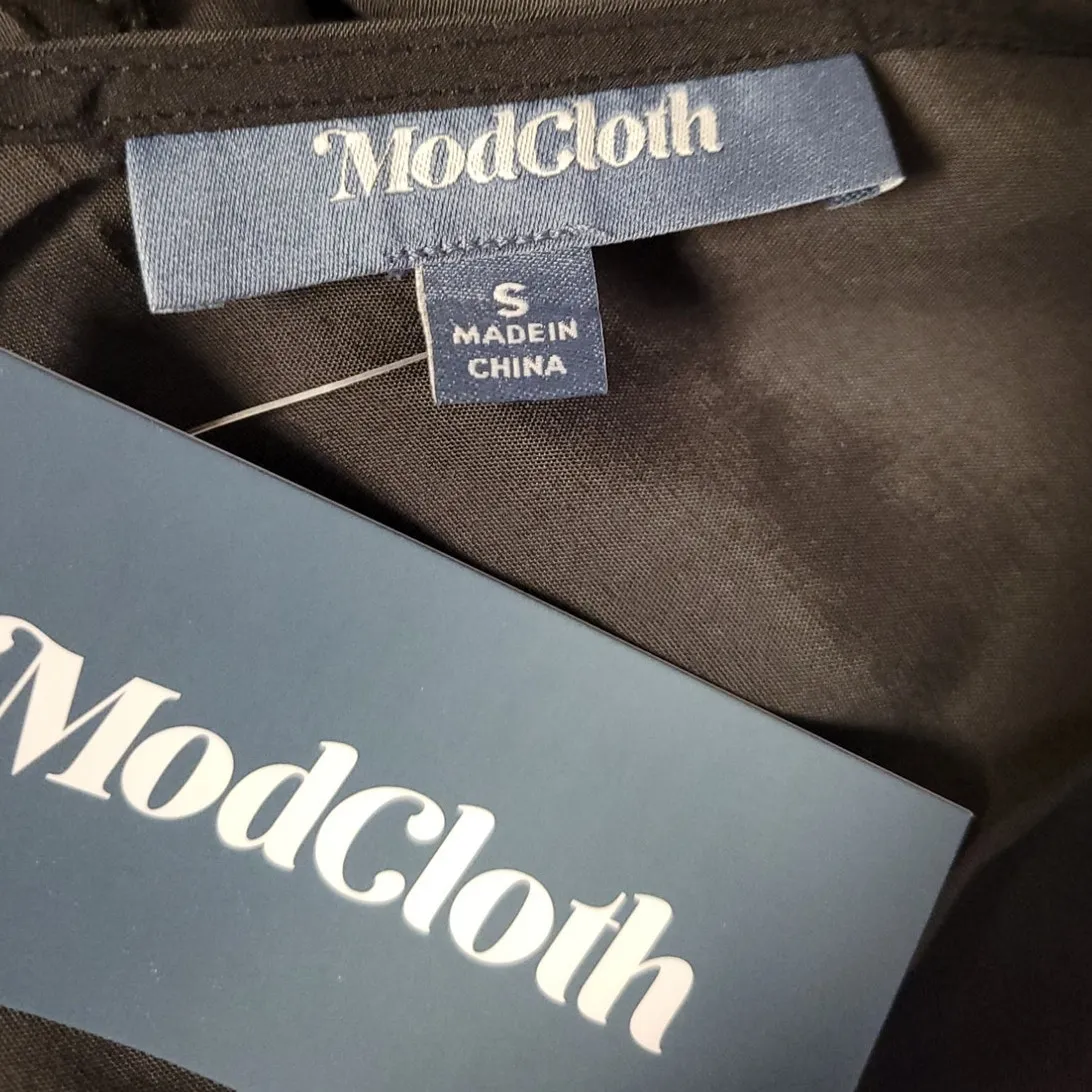 NWT Modcloth Bon Voyage V-Neck Jumpsuit Wide Leg Minimalist Contemporary Size‎ S - Image 7