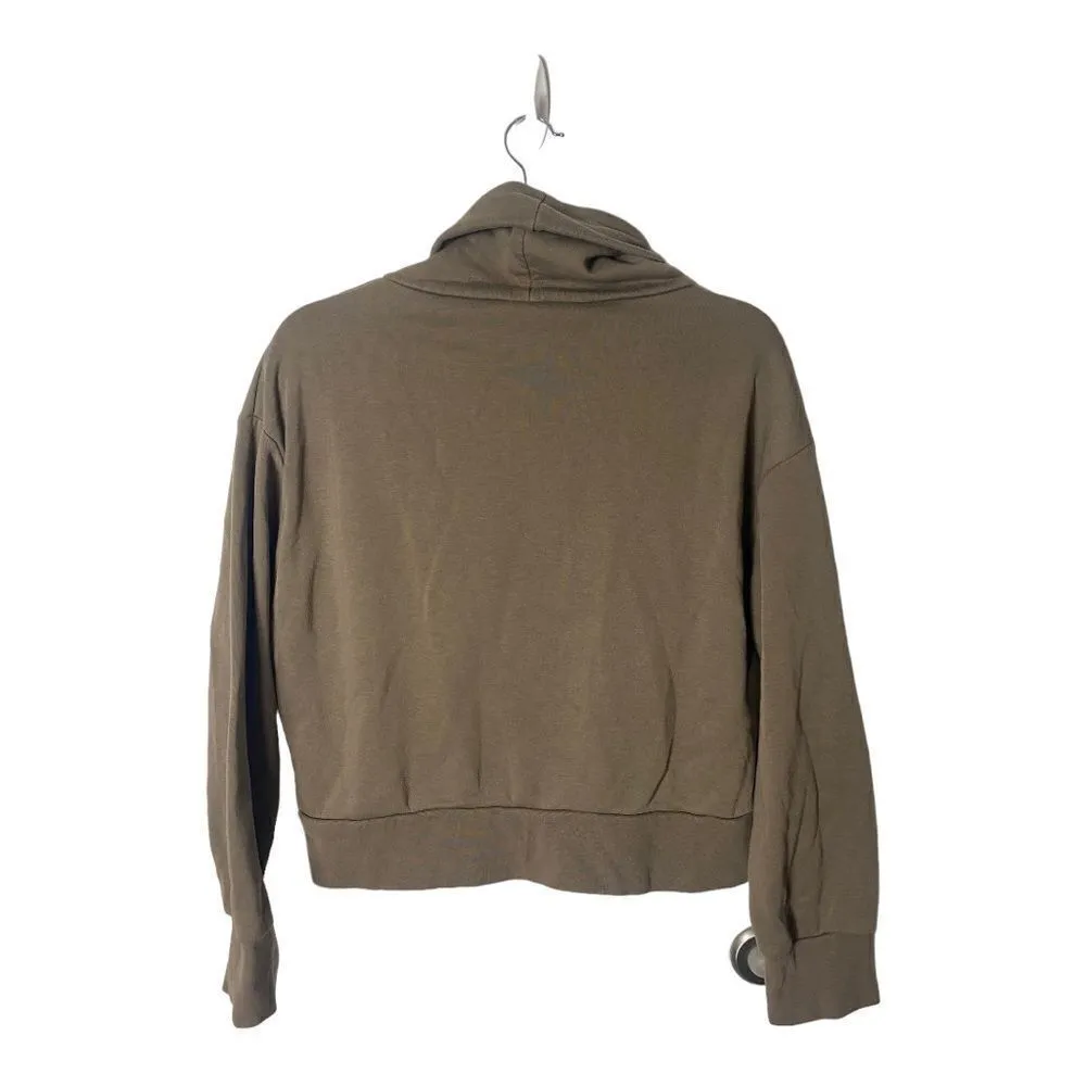 Zara Olive Green Turtleneck Sweatshirt Size M Long Sleeve Pullover - Image 3