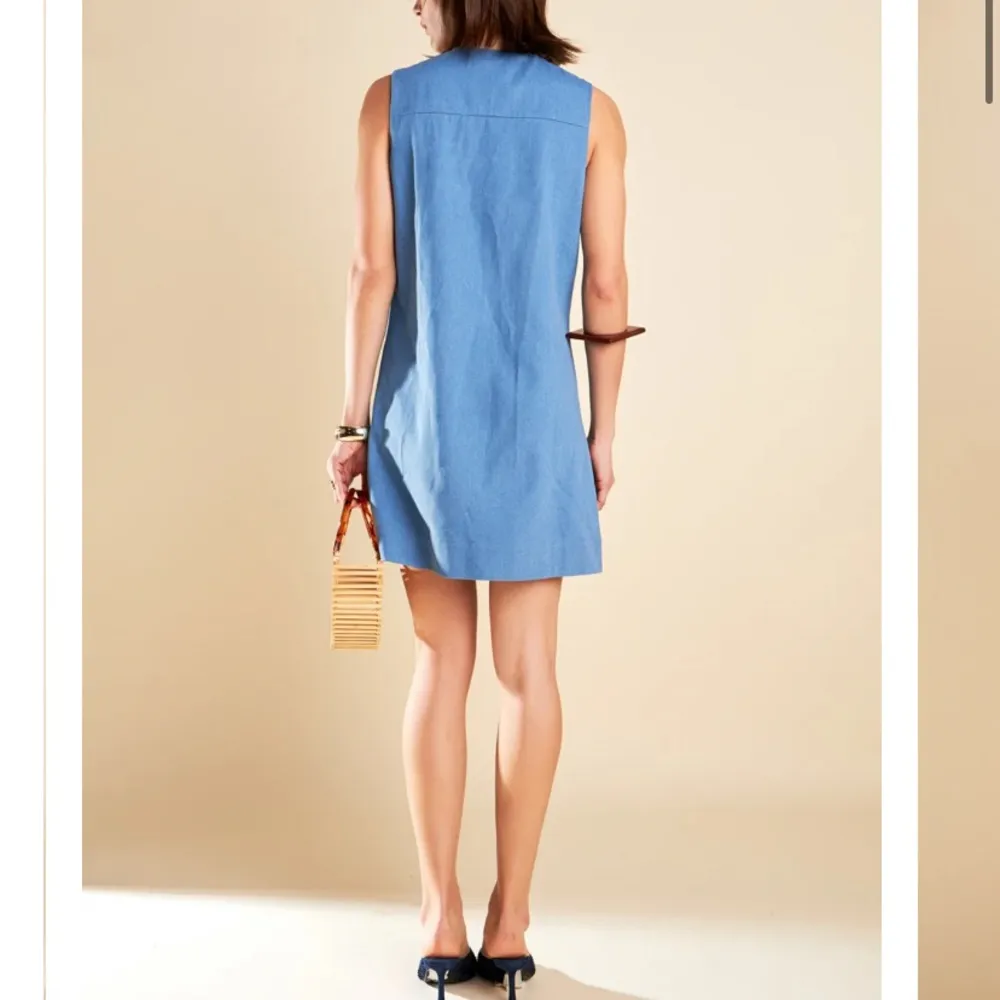 English Factory DENIM LACE UP MINI DRESS Size XS - Image 2