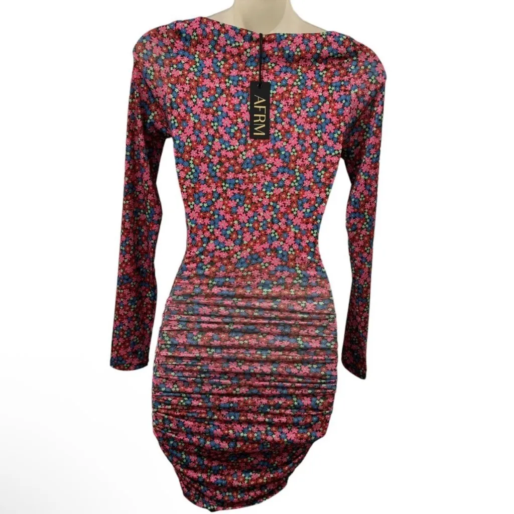 Revolve AFRM $108 Sexy Pretty Girly Floral Cutout Mini Dress Corinne Mini NWT Pink Size XXS - Image 5