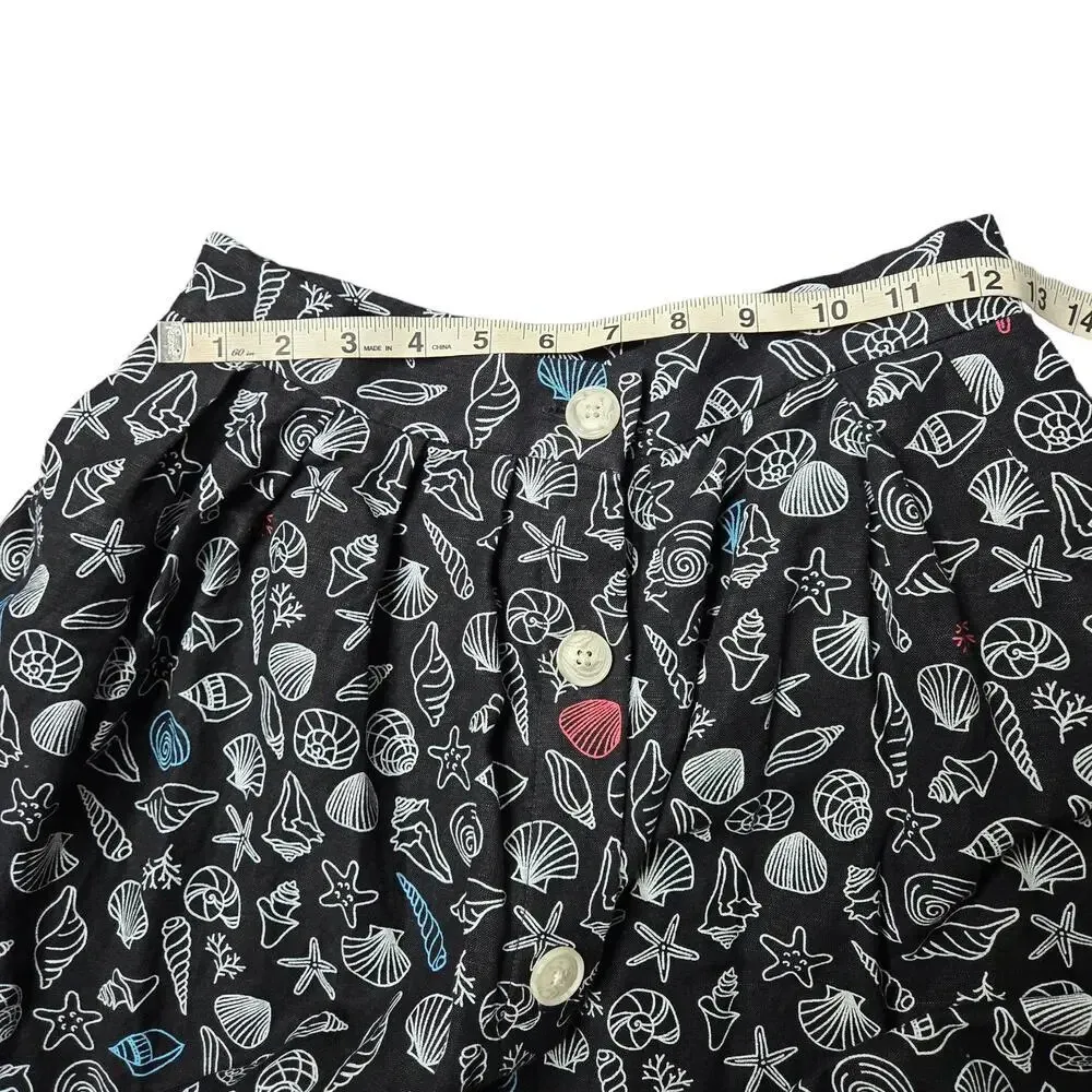 Modcloth Seashell Print Button Front Skirt - Image 4