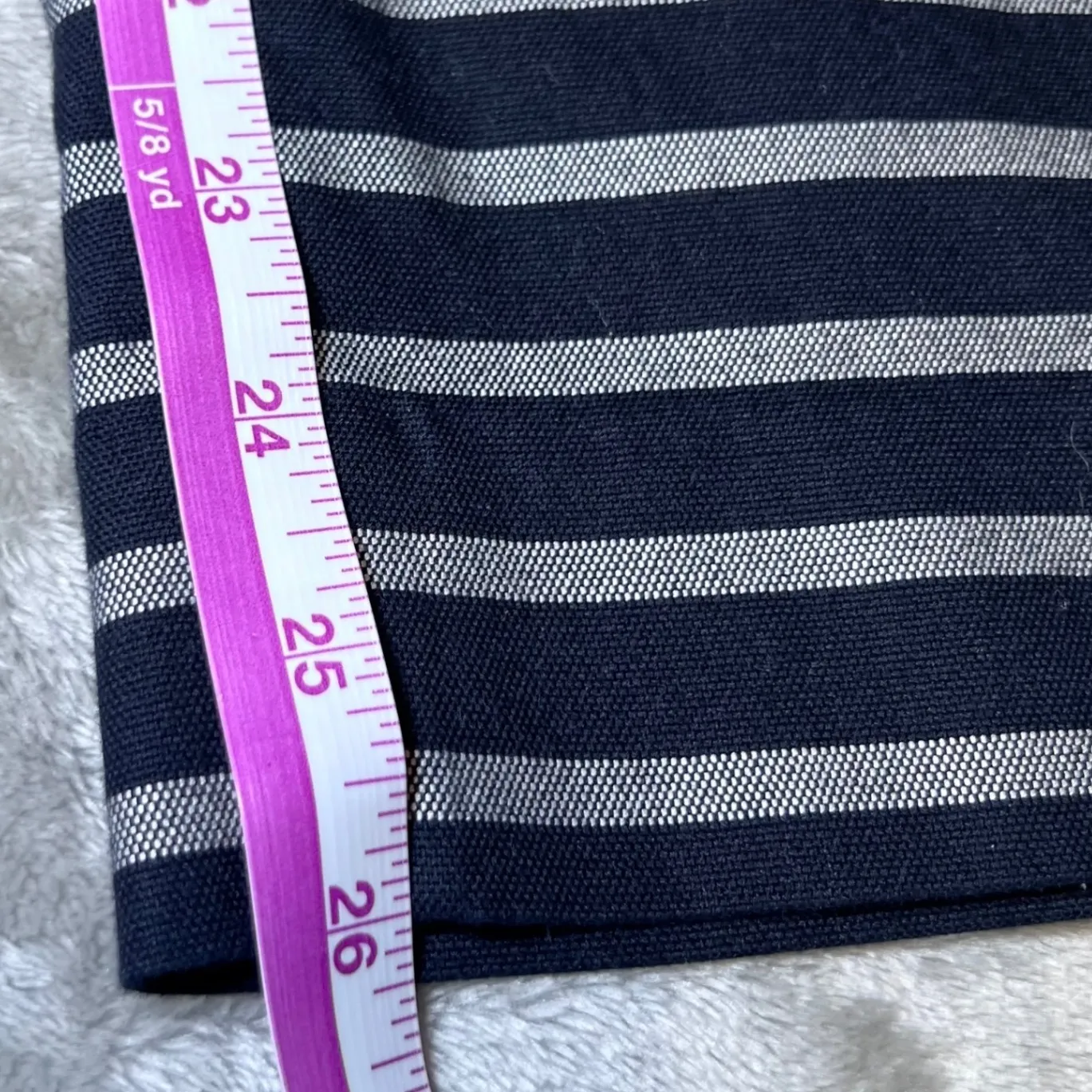 Gap Slim Cropped Striped Pants Womens 8 Black Grey Stretch Office Casual Party - Image 9