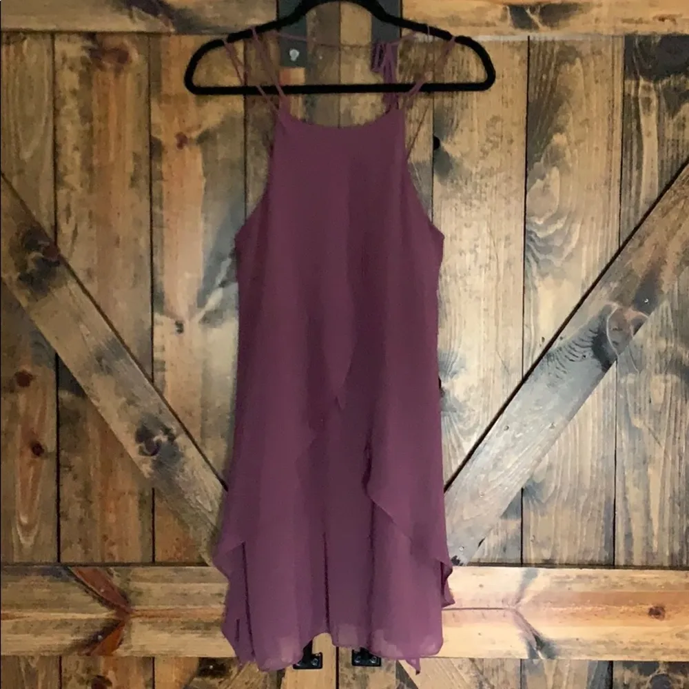 Revolve BCBGeneration mauve halter neck ruffle dress! - Image 3