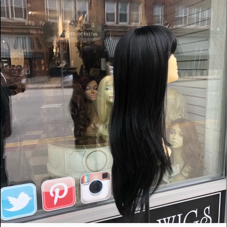 Long Black Bangs Wig 2020 - Image 3