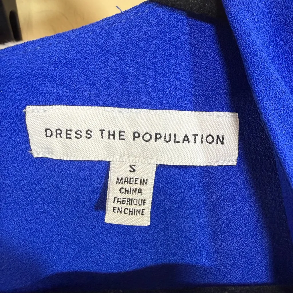 Dress the Population S Catalina Fit & Flare Cocktail Dress Electric Blue Sexy - Image 8