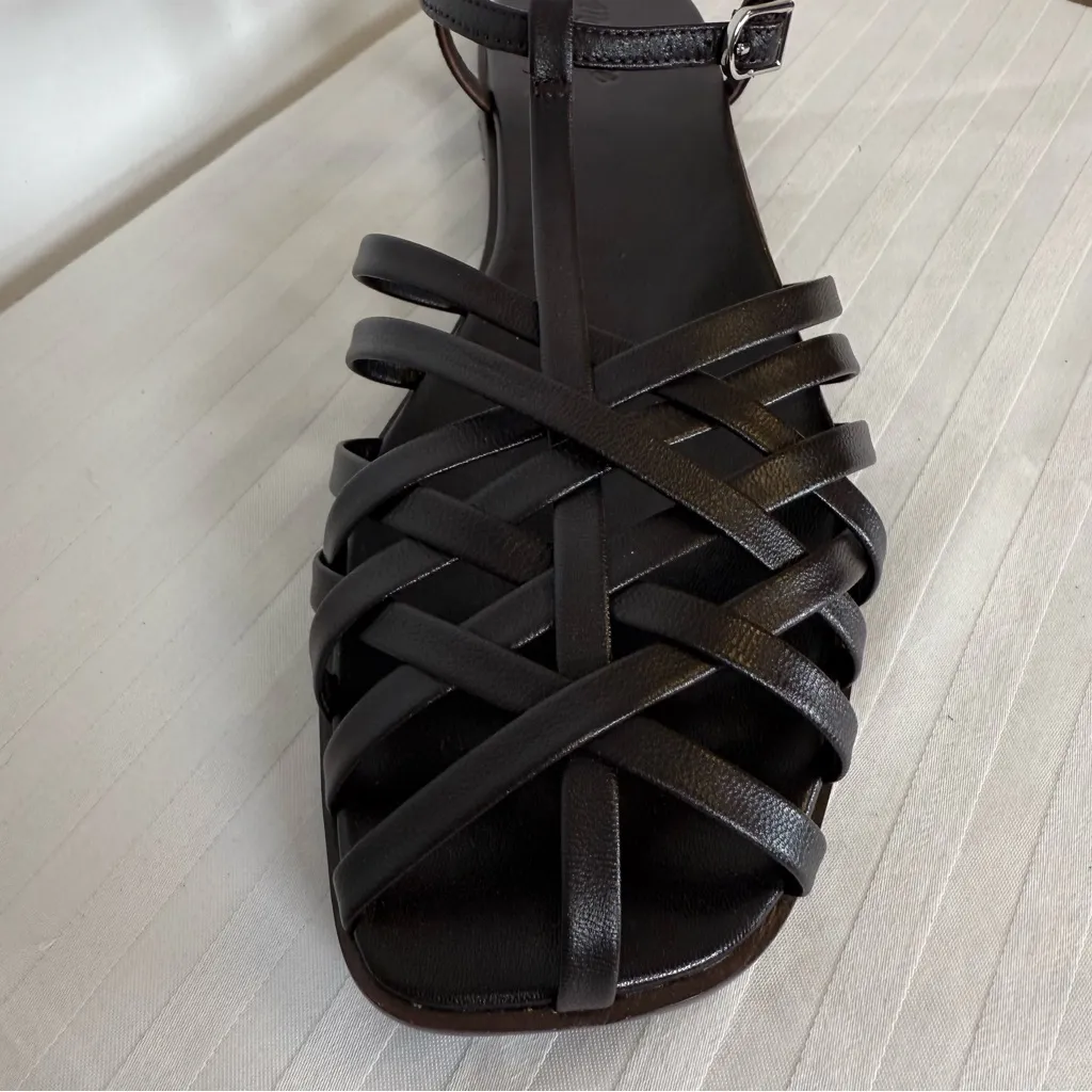 New! Madewell ‘Milano Fisherman Sandal’ Dark Brown Leather Women’s Size 10 - Image 10